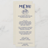 Handgeschriebene Gezeichnet Retro Bold Modern Boho Menükarte (Vorne/Hinten)