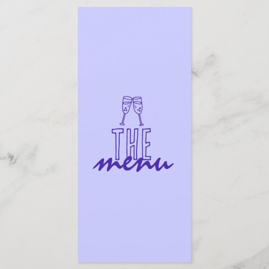 Handgeschriebene Gezeichnet Retro Bold Moderne Hoc Menükarte (Rückseite)