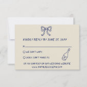 Handgeschriebene Gezeichnet Retro-Einzigartige Mod RSVP Karte (Vorderseite)