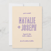 Handgeschriebene Gezeichnet Retro-Einzigartige Mod Save The Date (Rückseite)