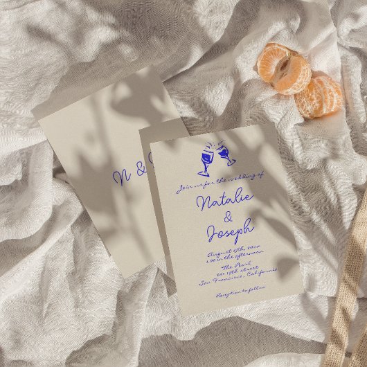 Handgeschriebene Gezeichnet Retro Fun Einzigartige Einladung