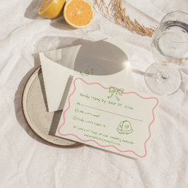 Handgeschriebene Gezeichnet Retro Funky Modern Wed RSVP Karte