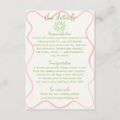 Handgeschriebene Gezeichnet Retro Funky Wedding De Begleitkarte (Vorderseite)