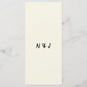 Handgeschriebene Gezeichnet Retro-Quirky-Einzigart Menükarte (Rückseite)