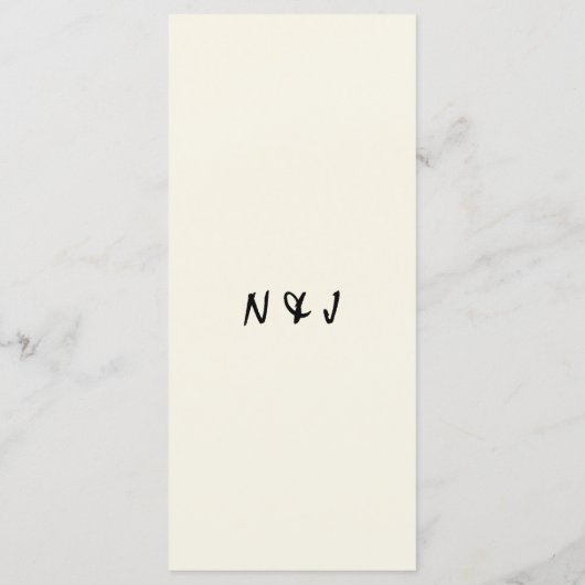 Handgeschriebene Gezeichnet Retro-Quirky-Einzigart Menükarte (Rückseite)