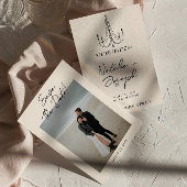 Handgeschriebene Gezeichnet Retro Quirky Foto Hoch Save The Date