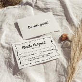 Handgeschriebene Gezeichnet Retro-Rahmen Moderne H RSVP Karte