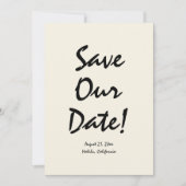 Handgeschriebene, Gezeichnet Retro-Rahmen-Quirky-H Save The Date (Vorderseite)