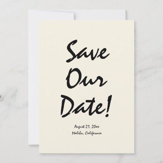 Handgeschriebene, Gezeichnet Retro-Rahmen-Quirky-H Save The Date (Vorderseite)