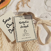 Handgeschriebene, Gezeichnet Retro-Rahmen-Quirky-H Save The Date