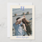 Handgeschriebene Gezeichnet Retro Vintage Foto Hoc Einladung (Rückseite)