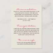 Handgeschriebene, Gezeichnet retro Whimsical Weddi Begleitkarte (Vorderseite)