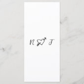 Handgeschriebene Gezeichnet Scribble Quirky Einzig Menükarte (Rückseite)