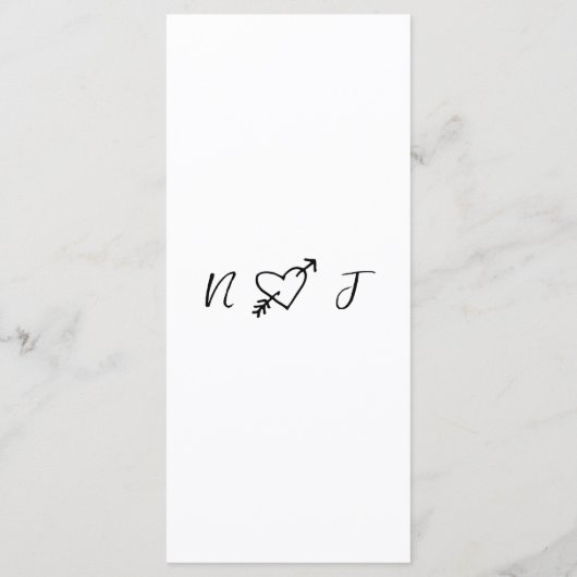 Handgeschriebene Gezeichnet Scribble Quirky Einzig Menükarte (Rückseite)