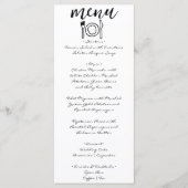 Handgeschriebene Gezeichnet Scribble Quirky Einzig Menükarte (Vorderseite)