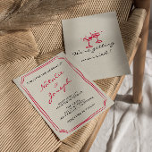 Handgeschriebene, Gezeichnet Whimsical Retro Fun W Einladung