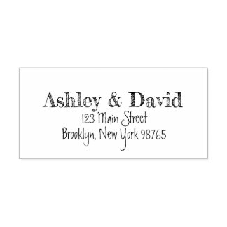 Handgeschriebene gezeichnete Rücksendeadresse Permastempel