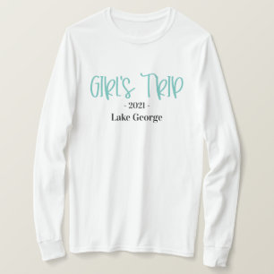 Handgeschriebene Girl's Trip Location und Year T - T-Shirt