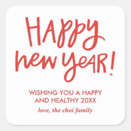 Handgeschriebene, glückliche New Year Stickers - R