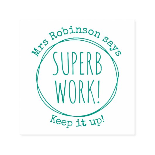 Handgeschriebene grüne Arbeitstrainer Permastempel (Design)