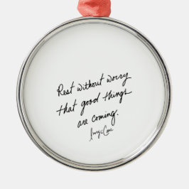 Handgeschriebene gute Dinge Inspirierend Ornament Aus Metall