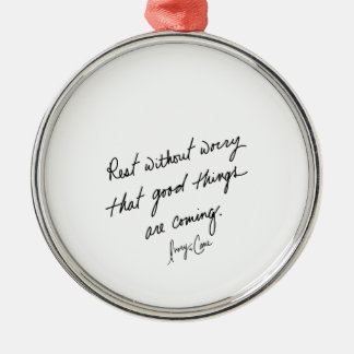 Handgeschriebene gute Dinge Inspirierend Ornament Aus Metall