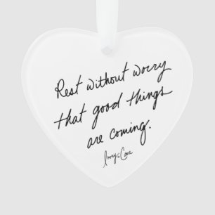 Handgeschriebene gute Dinge Inspirierendes Herz Ornament