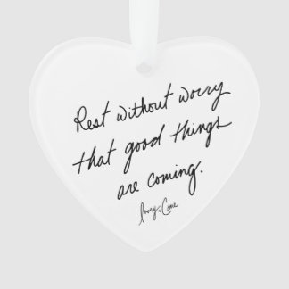 Handgeschriebene gute Dinge Inspirierendes Herz Ornament