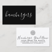 Handgeschriebene Hamburger Visitenkarte (Vorne/Hinten)