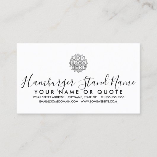 Handgeschriebene Hamburger Visitenkarte (Rückseite)