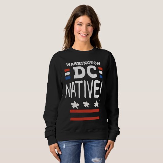 Handgeschriebene Hauptstadt Washington D.C. Sweatshirt (Vorne ganz)