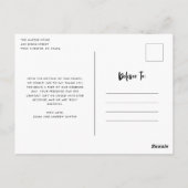 Handgeschriebene Herz Hochzeit Vielen Dank Postkar Postkarte (Rückseite)