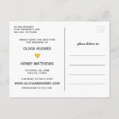 Handgeschriebene Herzen | Save the Date Postkarte (Rückseite)