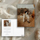 Handgeschriebene Hochzeit 2-Foto Vielen Dank Postk Postkarte