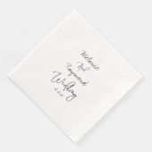 Handgeschriebene Hochzeit 8" Square Dinner Napkins Serviette (Ecke)