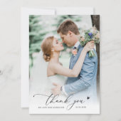 handgeschriebene Hochzeit Dankeschön Dankeskarte (Vorderseite)