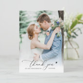 handgeschriebene Hochzeit Dankeschön Dankeskarte (Stehend Vorderseite)