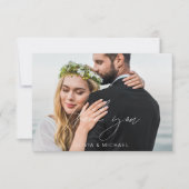 Handgeschriebene Hochzeit Dankeschön Foto Minimali Dankeskarte (Vorderseite)