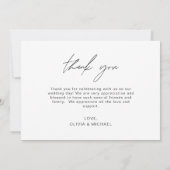 Handgeschriebene Hochzeit Dankeschön Foto Minimali Dankeskarte (Rückseite)