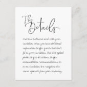 Handgeschriebene Hochzeit der Detailverpackungskar Begleitkarte (Vorderseite)