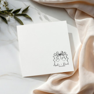Handgeschriebene Hochzeit Herz Liebe, Personalisie Serviette