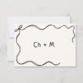 handgeschriebene Hochzeit RSVP Karte (Rückseite)