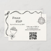 handgeschriebene Hochzeit RSVP Karte (Vorne/Hinten)