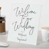 Handgeschriebene Hochzeit Willkommen bei unserer H Sockelschild (In Situ)