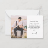 Handgeschriebene Hochzeiten Fotos - Danke Karte (Rückseite)