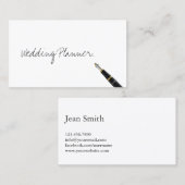 Handgeschriebene Hochzeitsplaner-Visitenkarte Visitenkarte (Vorne/Hinten)