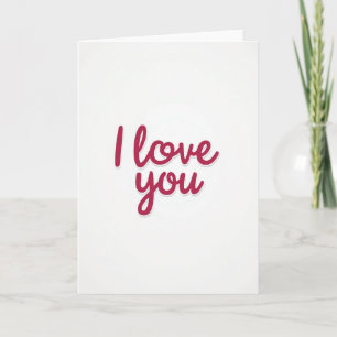 Handgeschriebene Ich liebe dich Karte