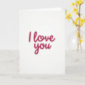 Handgeschriebene Ich liebe dich Karte (Gelbe Blume)