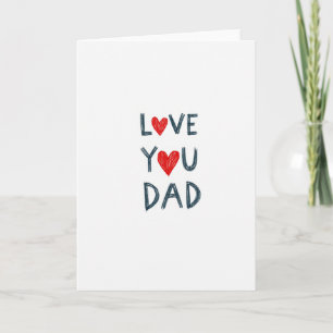 Handgeschriebene "Ich liebe dich Papa" Karte