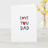 Handgeschriebene "Ich liebe dich Papa" Karte (Gelbe Blume)